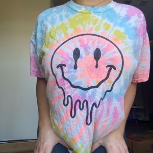 Tydye Smiley Face Drip T-Shirt
